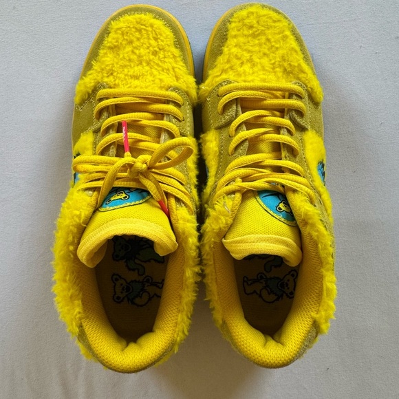 Nike Sb Dunk Low Grateful Dead Bears Opti Yellow  Size 8 - Picture 3 of 9